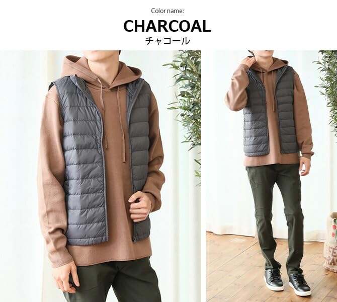 ARCADE Легкий пуховый жилет с перьями, размер LL, цвет древесный уголь, мужской, смесовый, (XL),