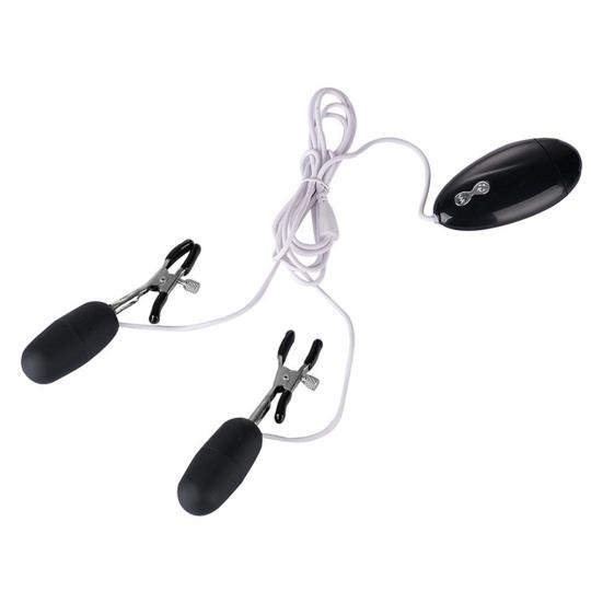 1Set Breast Clamp Odor-free Silky Metal Nipple Screw Clip Vibrator Egg for Women