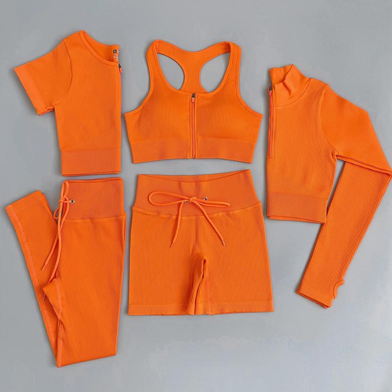 Women's Tracksuit Seamless Yoga Set Workout Sportswear Gym Clothing Fitness Sports Suits