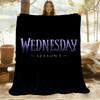 1pc Wednesday Outdoor Blanket Lightweight Flannel, Soft & Warm, All-Season Use for Sofa, Outdoor, Camping, Living Room, Office104