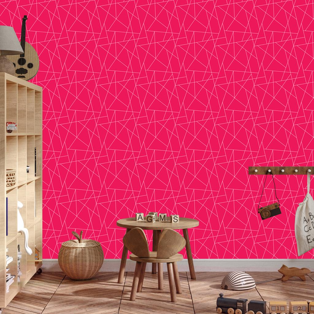 Wallpaper Geometric Rose Pattern, Rose Center for Living Room and Bedroom 50x1000
