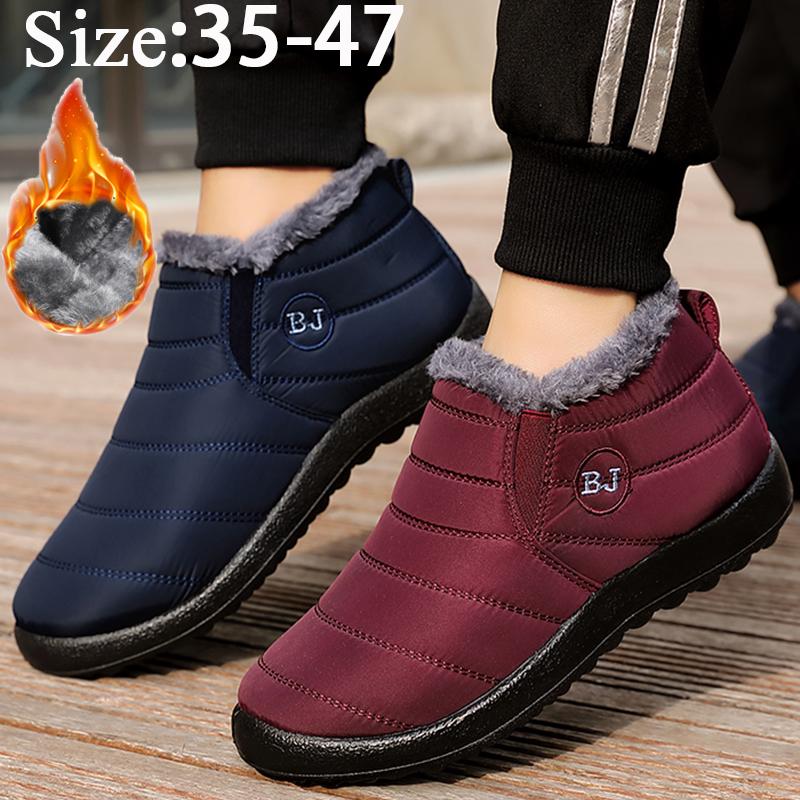 Winter Shoes for Women Waterproof Plush Warmth Large Size Unisex Boots