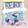 Hatsune Miku Anime 100% Polyester Bedding Set Duvet Cover Set Printed Cartoon Home Decor