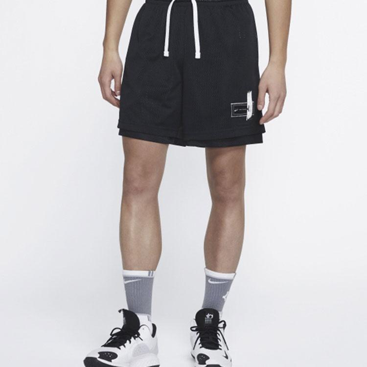 Nike KD Двусторонний Дизайн Баскетбольные Спортивные Шорты Черные Мужские CD0368-010