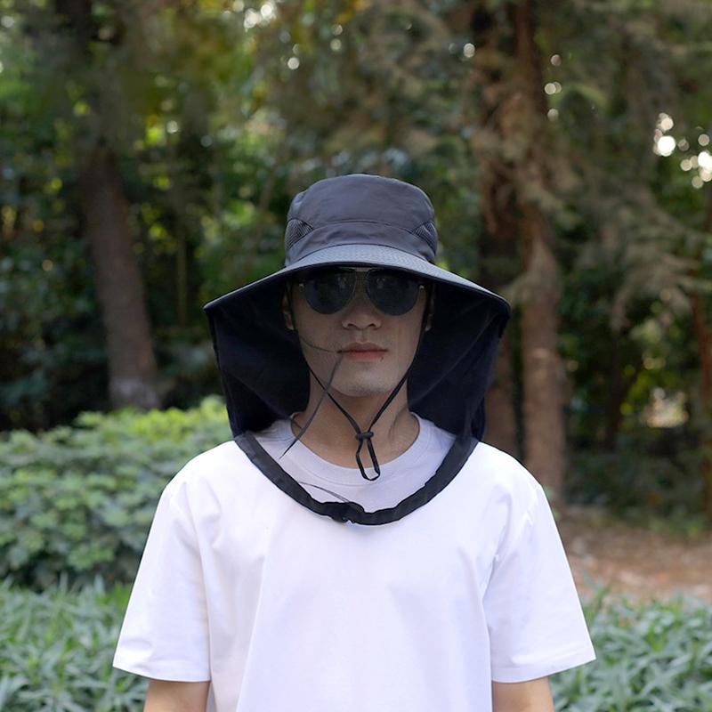 1PC Insect Proof Outdoor Camping Face Protector Sun Protection Anti-Mosquito Hat Fashion Face Shield Mesh Cap Breathable Mesh