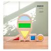 Rainbow Acrylic Stacking Building Blocks Montessori Toys Construction Toys Colorful Geometry Sensory Toy for Preschool Children