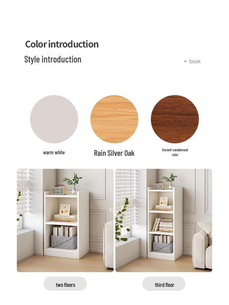 Компактная угловая книжная полка: Небольшой узкий стеллаж для хранения вещей дома или в офисе