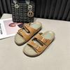 Slippers Platform Low Shoes Woman  Shale Female Beach Pantofle Luxury Slides Soft Sabot New Summer Designer Rome Fabri