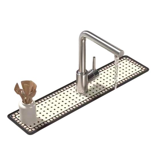 Коврик для слива кухонной раковины, супервпитывающий, брызгозащитный для смесителя, настольный коврик, водонепроницаемый, складной, для столешницы в ванной