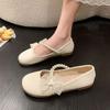 Fairy Wind Mary Jane Shoes Girl 2025 Spring and Autumn New Versatile Shallow Mouth Flat Bottom Matching Skirt Soft Sole Single Shoes