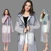 MakeWishes Transparent Hooded Women Rain Coat Long Jacket Waterproof Rain Outdoor Rain Wear