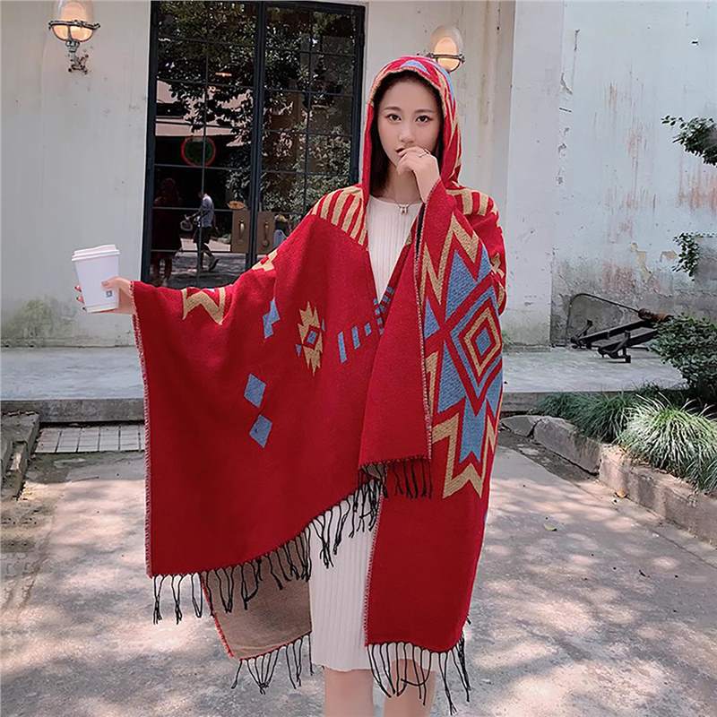 Дышащая, теплая и универсальная домашняя, осенне-зимняя женская шаль для путешествий, толстый плащ, одеяло с кондиционером