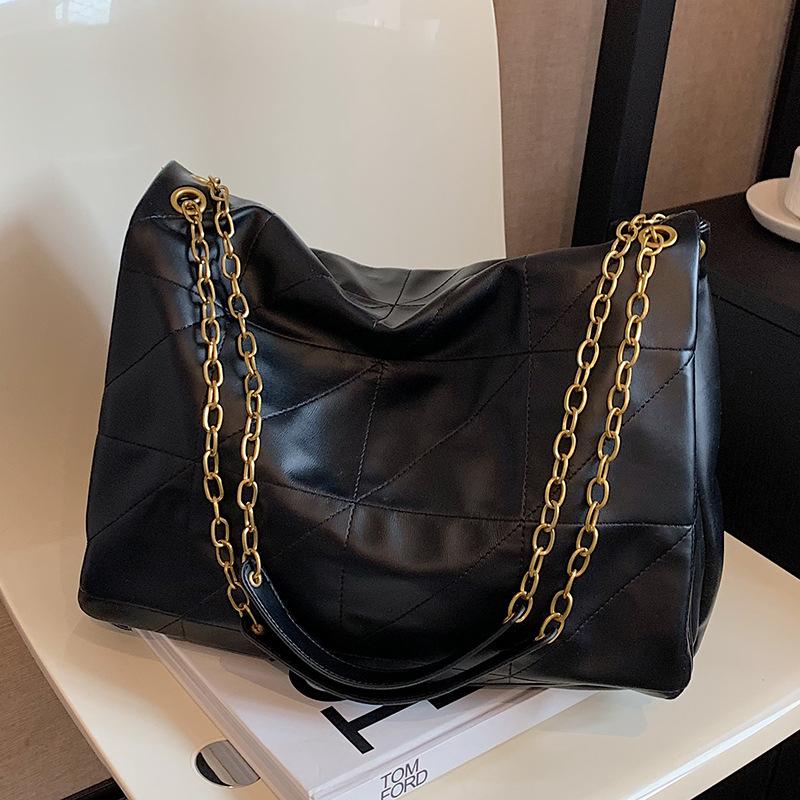Rhombus Chain Bag Women's Large-capacity 2025 New Fashion Autumn and Winter Versatile Shoulder Messenger Bag Tote Bag