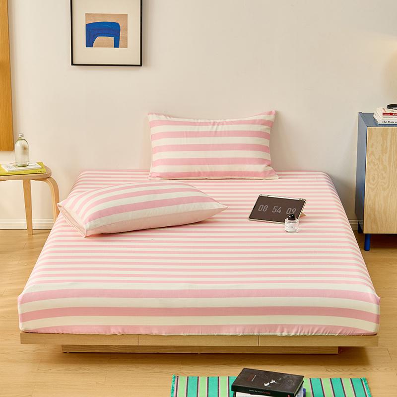 100% Хлопковая Простыня Приятная к коже Простыня на резинке Простой стиль Покрывало для кровати Эластичное Постельное белье простыня (Наволочка Нужен заказ)