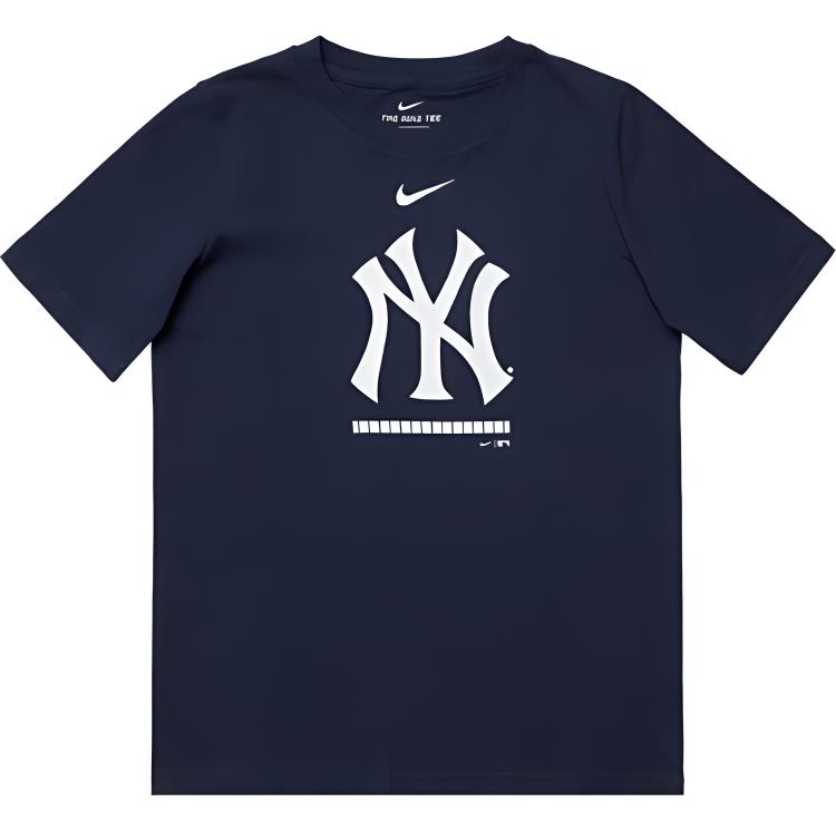 Nike X MLB Collaboration T-Shirt New York Yankees Crew Neck Comfortable Short Sleeve Kids Tops Blue 3Z3B3SAM4-NYY