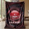 Custom Text Flannel Throw Blanket, Lightweight Cozy Bed Sofa BlanketAberdeen FC