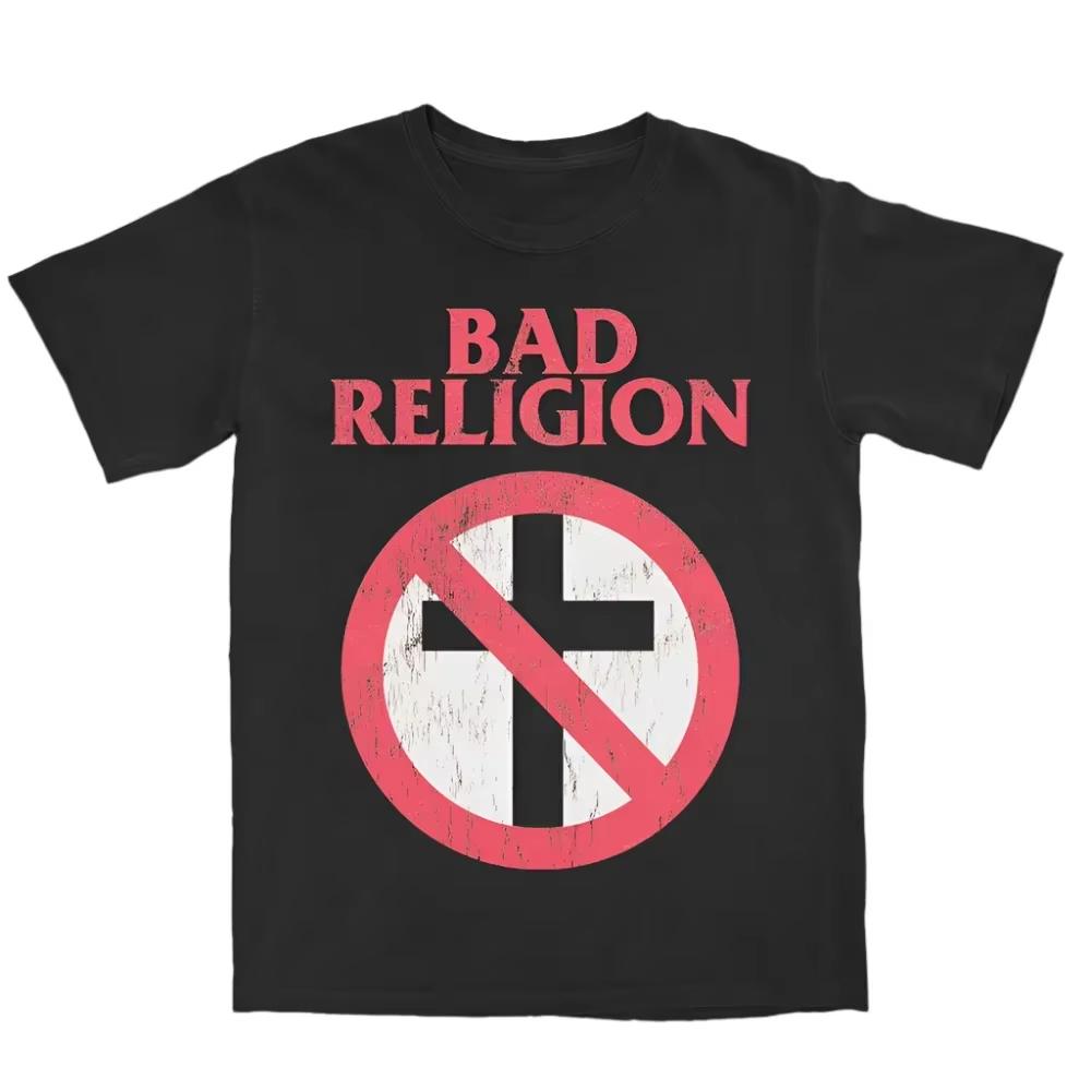 Bad Religion Графическая Хлопковая Мужская Женская Летняя Футболка с Коротким Рукавом Унисекс Модный Бренд Роскошный Топ Повседневная Винтажная Ретро Ежедневная Футболка
