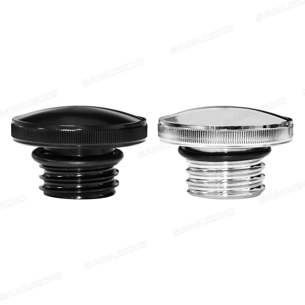 Chrome Vented Gas Cap Fuel Tank Smooth ForHarley Sportster 883 XL Dyna Softail 96-23