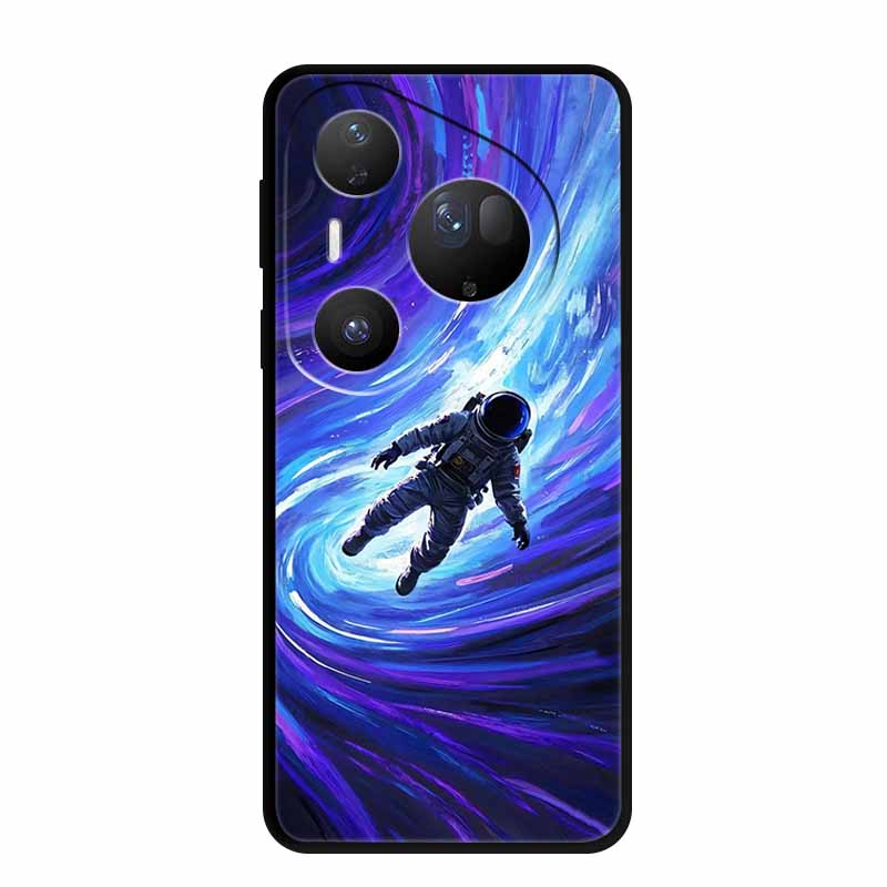 Цветочный чехол для телефона Huawei Pura 70 80 Pro Plus Силиконовый TPU чехол для Pura80 pro+ Pura70 Ultra Para Black Задняя сторона Мягкий защитный