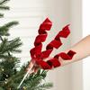 Бархатные спиральные рождественские стебли Красные Белые Зеленые Спиральные рождественские елочные пики DIY Поделки для венка Камины Наполнитель для вазы Праздничное украшение