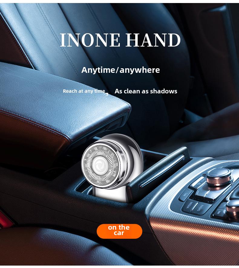 Модернизированная портативная бесшумная мини-электробритва - двойное кольцевое лезвие для мужчин