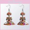 Halloween Flower And Skull Pattern Women Earrings For Womens Casual Party Jewelry
