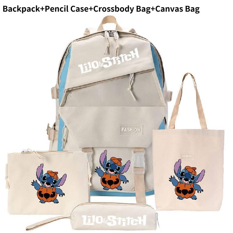 Стильный и универсальный набор рюкзаков Stitch из четырех уникальных предметов для студентов