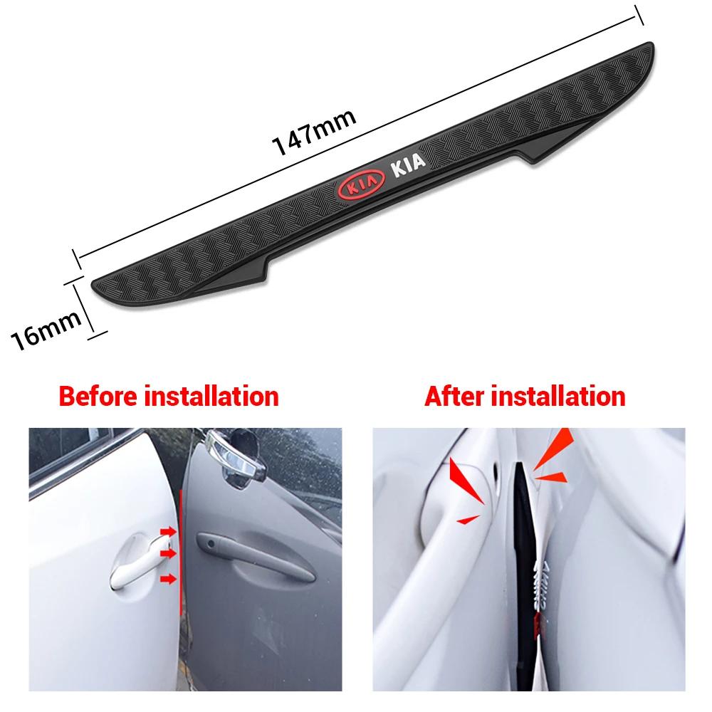 4pcs Rubber Car Door Anti-collision Strip Bumper Protector Stickers For KIA Ceed Rio K3 Optima Cerato Proceed Venga Sedona Forte hbsp50
