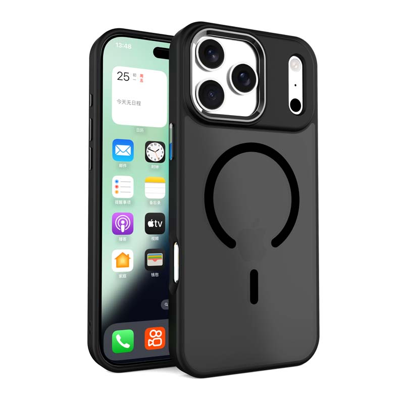 Матовый магнитный чехол Magsafe для телефона для IPhone 17 17Air 16 15 113 Pro Max Беспроводная зарядка Гибридный противоударный чехол с жесткой задней крышкой