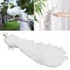 Light Weight Simulation White Peacock Beautiful Real Feather Pendant Christmas Tree Decoration