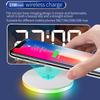 7 Inch Large Display LED Clock with 2 Alarm and Adjustable Brightness Bedside Wireless Charging Alarm Clock for Desktop