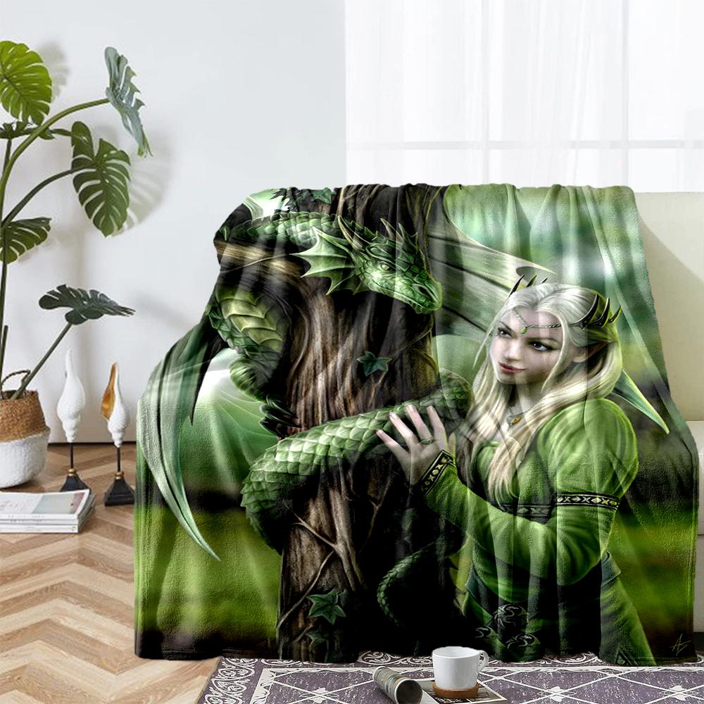 Dark Theme Printed Blanket - Perfect for Couch, Bed, Travel & Outdoor Use | Machine Washable, Cozy & Durable.
