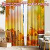 2pcs, 2D FLAT PRINTING Curtains (Without Rod) Autumn Harvest(1) Festive Fashion Curtains Prints Light Filtering Curtains Art