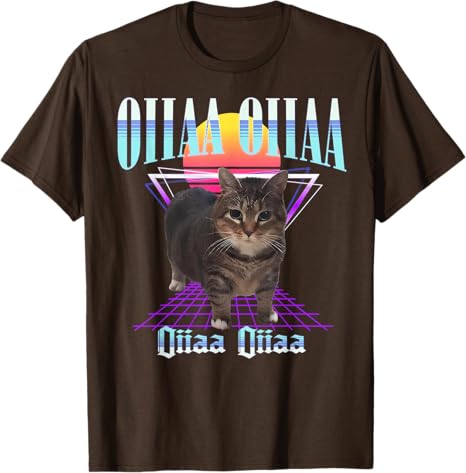 Oiia Oiia Cat Meme Funny Spiningcat Novelty Gift For Men Women Tshirt Funny Kitty Lover Saying Tee Short Sleeve Graphic Outfit