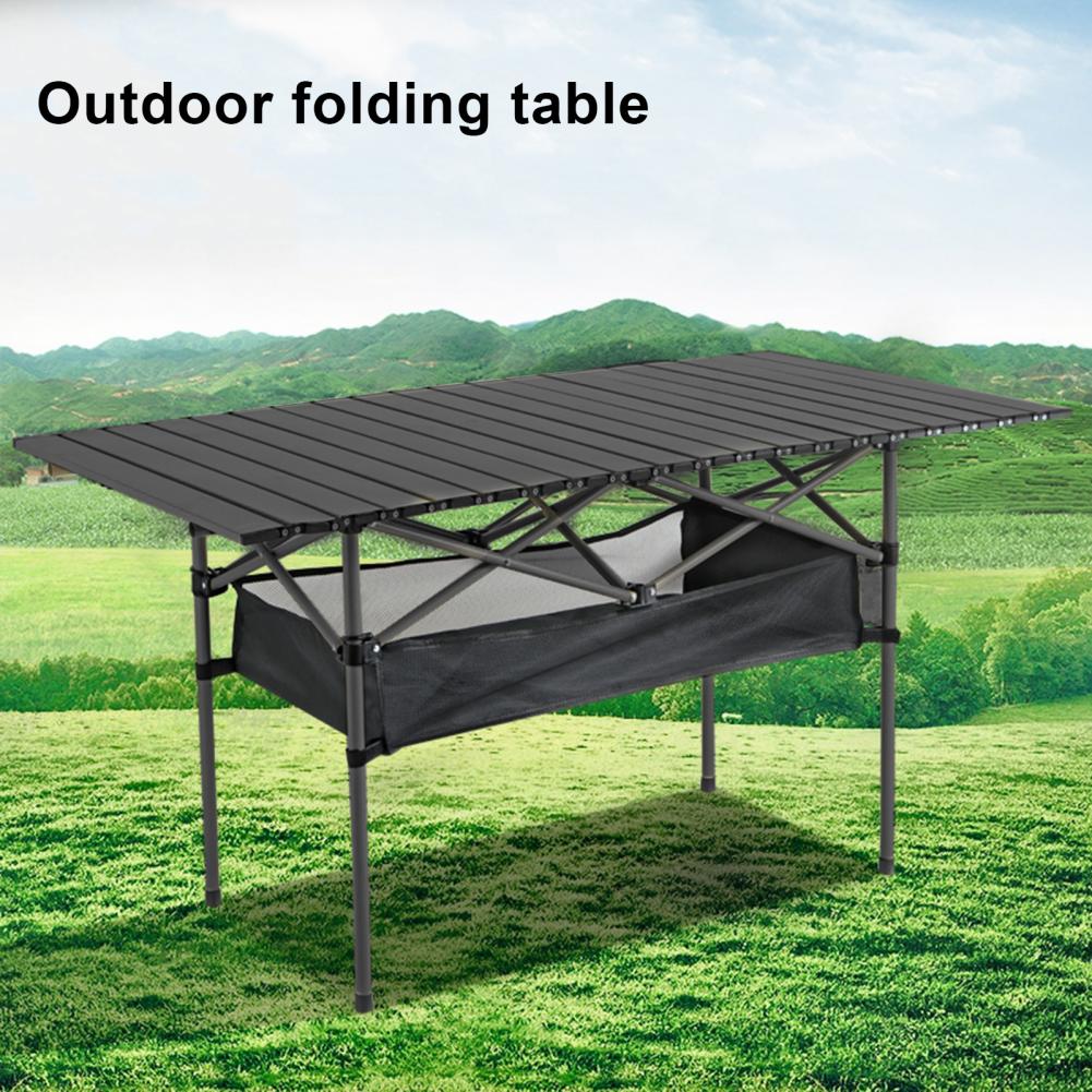 Portable Camping Table Portable Lightweight Folding Table for Camping Hiking Picnic Bbq Heavy Duty with Mesh Bag Strong Load