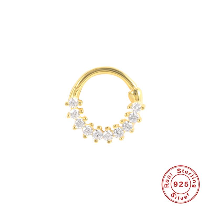 Серьги для пирсинга хряща в носу S925 пробы с открытым кольцом, бесшовные модные серьги для носа
