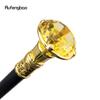 Желтая ромбовидная трость, золотая трость, модная декоративная трость, элегантная трость для джентльмена, ручка для трости для косплея, 93 см