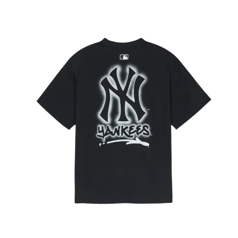 Новая футболка MLB Basic New York Yankees Унисекс Черная 3ATSB0353-50BKS