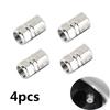 4pcs Universal Aluminum Car Wheel Tire Tyre Valve Air Stem Cap Cover Silver
