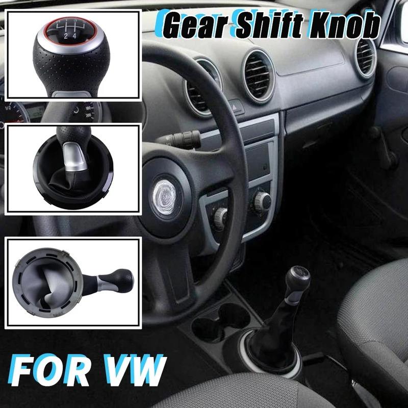 5 speed Leather Gear Shift Knob Lever Stick Pen For Volkswagen GOL G4 G5 Car Accessories Gaiter Boot Cover