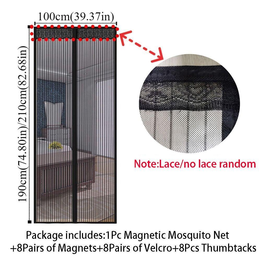 Without Noise Magnetic Mosquito Net Breathable Mesh Door Curtains Air Conditioner Room
