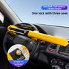 Twin Bar Car Steering Wheel Lock High Visibility Adjustable Universal Fit Heavy Duty Steering Wheel Lock Anti-Theft Device