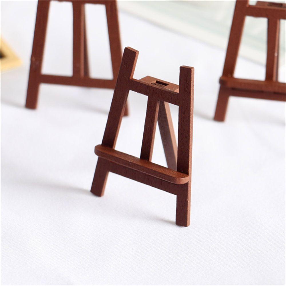 Furniture Wood Painting Easel Small Blackboard Miniature Chalkboard Model Dollhouse Accessories