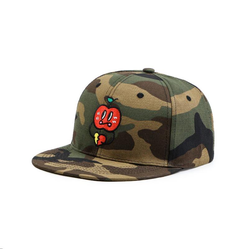 Кепка с пиком, свежая, с плоским козырьком, мягким верхом, вышивкой, мультяшная бейсболка, хип-хоп шляпа, мужская и женская, новая, универсальная, подчеркивающая маленькое лицо