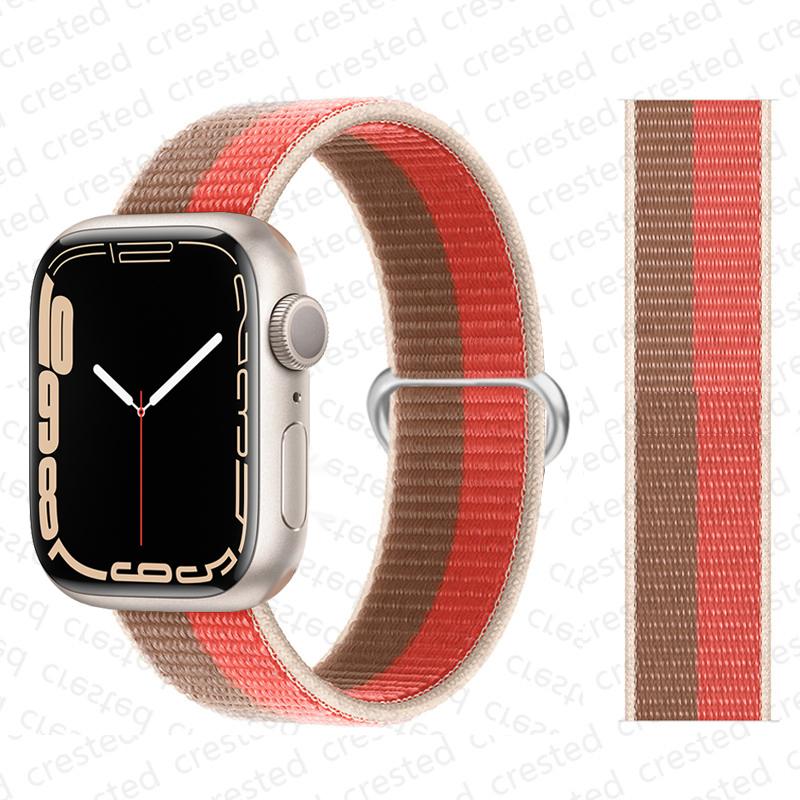 2 шт. Ремешки Для Apple Watch Band 44 мм 40 мм 45 мм 46 мм 42 мм 49 мм 41 мм Нейлоновый петлевой браслет iwatch Серия 10 9 8 7 6 5 3 se ultra 2