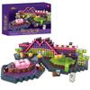 Light-Up Magnetic Building Blocks Set for Boys, Glow in the Dark Magnet Cubes, DIY Architectural Model STEM Toy