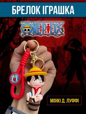 Брелок Ван Пис One piece Большой куш манга Монки Д. Луффи Luffy Monkey Соломенная шляпа на бочке для ключей 7,5 см