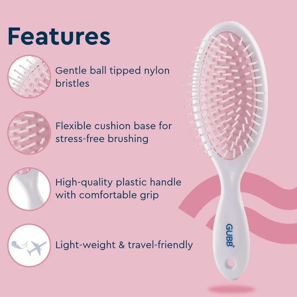 Gubb Tropical Bloom Oval Hair Brush For All Hair Types 1 Piece
