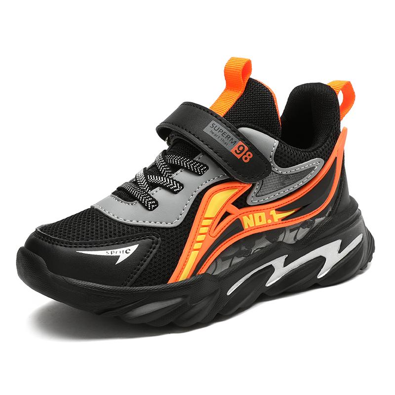 Детская легкая и модная обувь для папы с низким берцем на липучке, повседневная спортивная обувь на открытом воздухе, кроссовки