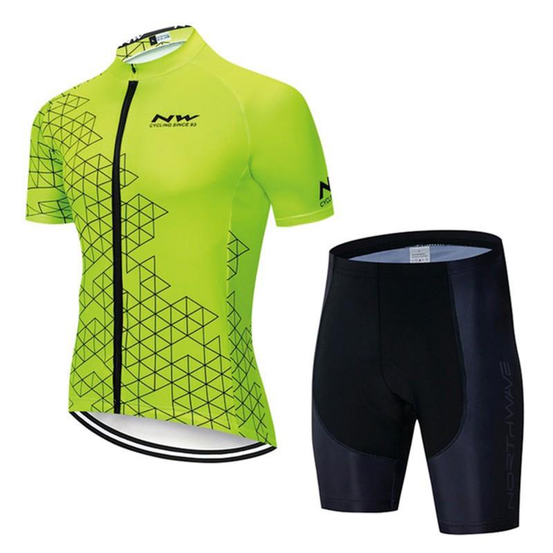 Mens Breathable Loose-Fit Mountain Bike Cycling Jersey Set Outdoor Sportswear